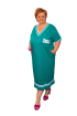 Bavlnené plus size šaty - zelené